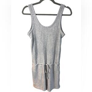 Chaser Women’s Gray Ribbed Romper Small NWOT